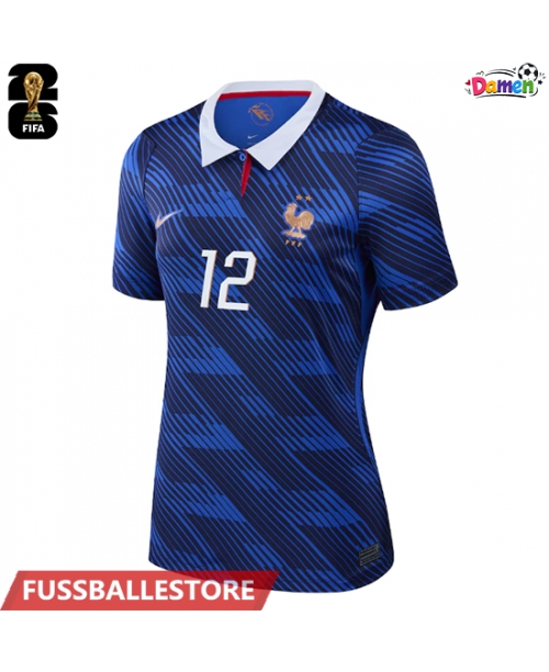 Günstige Frankreich Randal Kolo Muani #12 Heimtrikot Damen WM 2026 Kurzarm